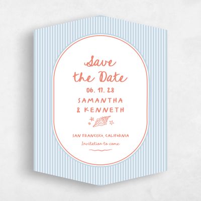 Blue Diamond Wedding Save the Date - Sole Portrait