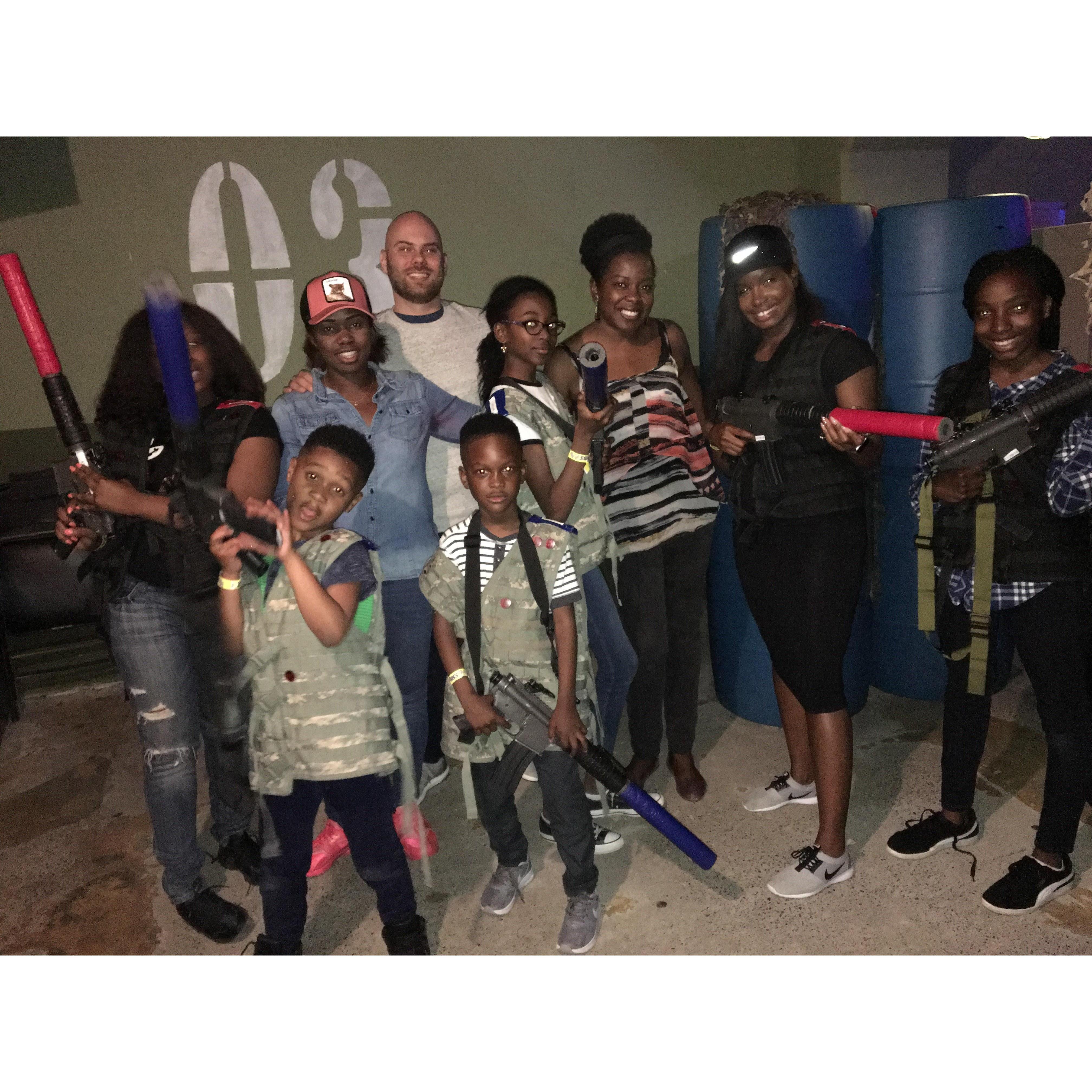 Lazer tag for Aiden's 7th birthday.