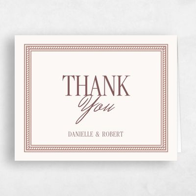 Café au Lait, Brown Wedding Thank You - Encanto Landscape