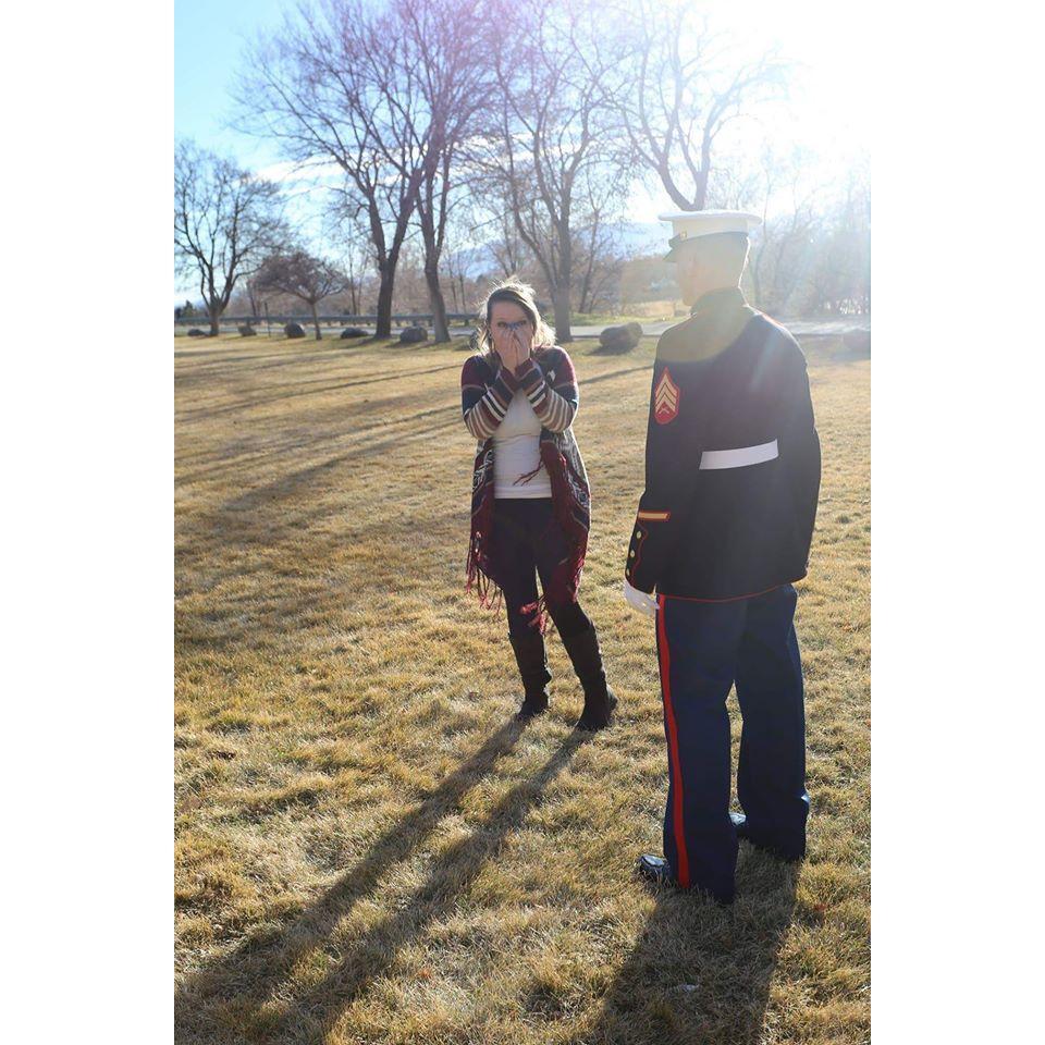 first time seeing him in uniform in person, i cried like a baby.