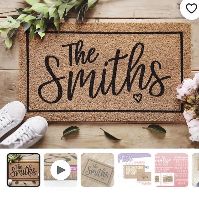 Housewarming Gift / Family Name Doormat / Personalized Doormat / Closing Gift / Custom Family Welcome Mat / Wedding Gift / Personalized Gift