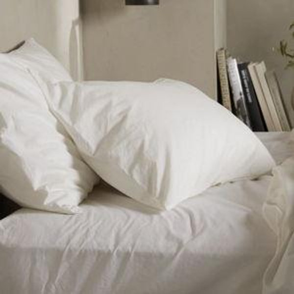 Percale Sheet Set - Cream K/CK - King / Back Envelope