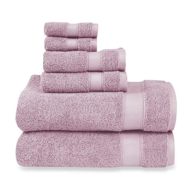 Wamsutta® 6-Piece Hygro® Duet Bath Towel Set in Orchid Ice