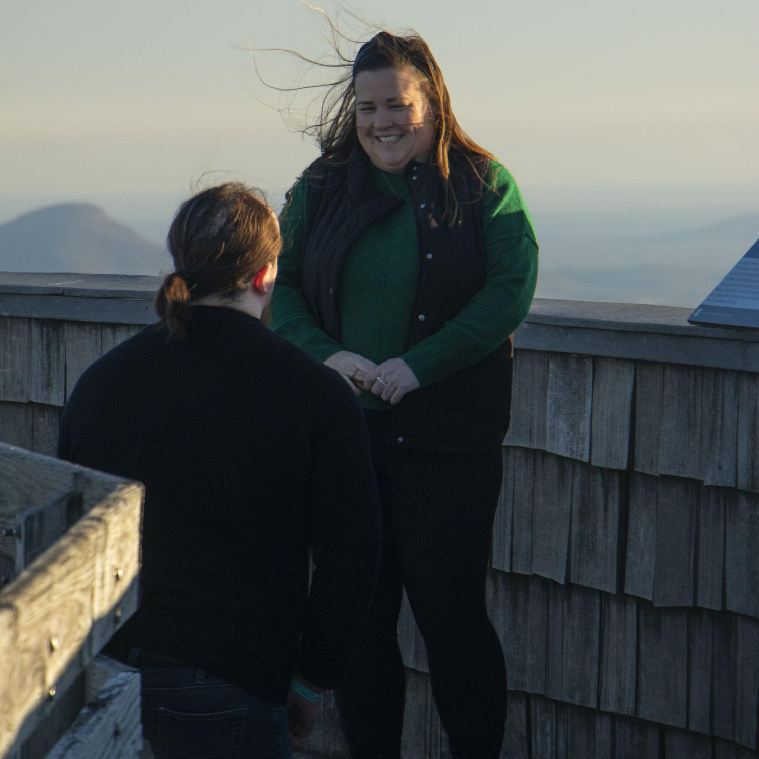 The moment Nick popped the question at Brasstown Bald <3
