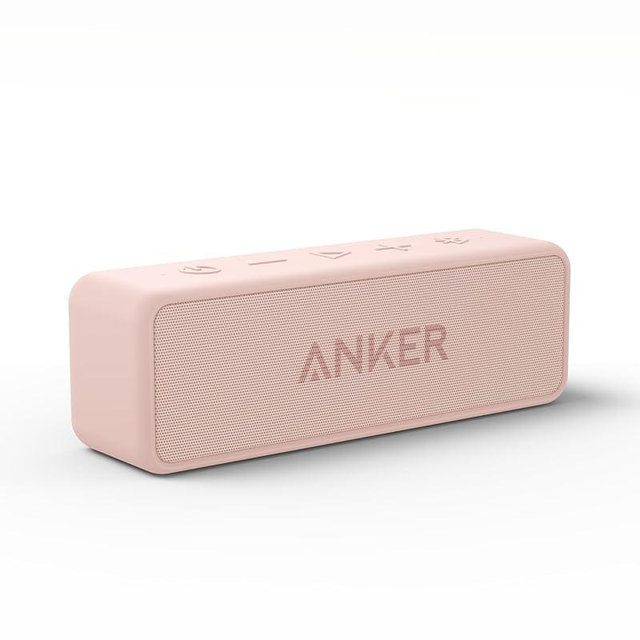 Anker Soundcore 2 Portable Bluetooth Speaker with Stereo Sound, Bluetooth 5, Bassup, IPX7 Waterproof, 24-Hour Playtime, Wireless, Speaker for Home, Outdoors, Travel
