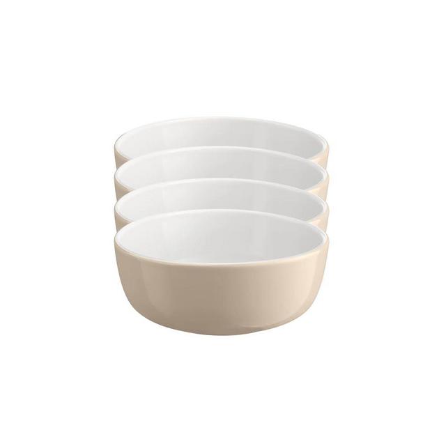 Emile Henry EVERYDAY COLLECTION 6.25"|0.75 qt Ceramic Cereal Bowl Set of 4, Sugar & Cream
