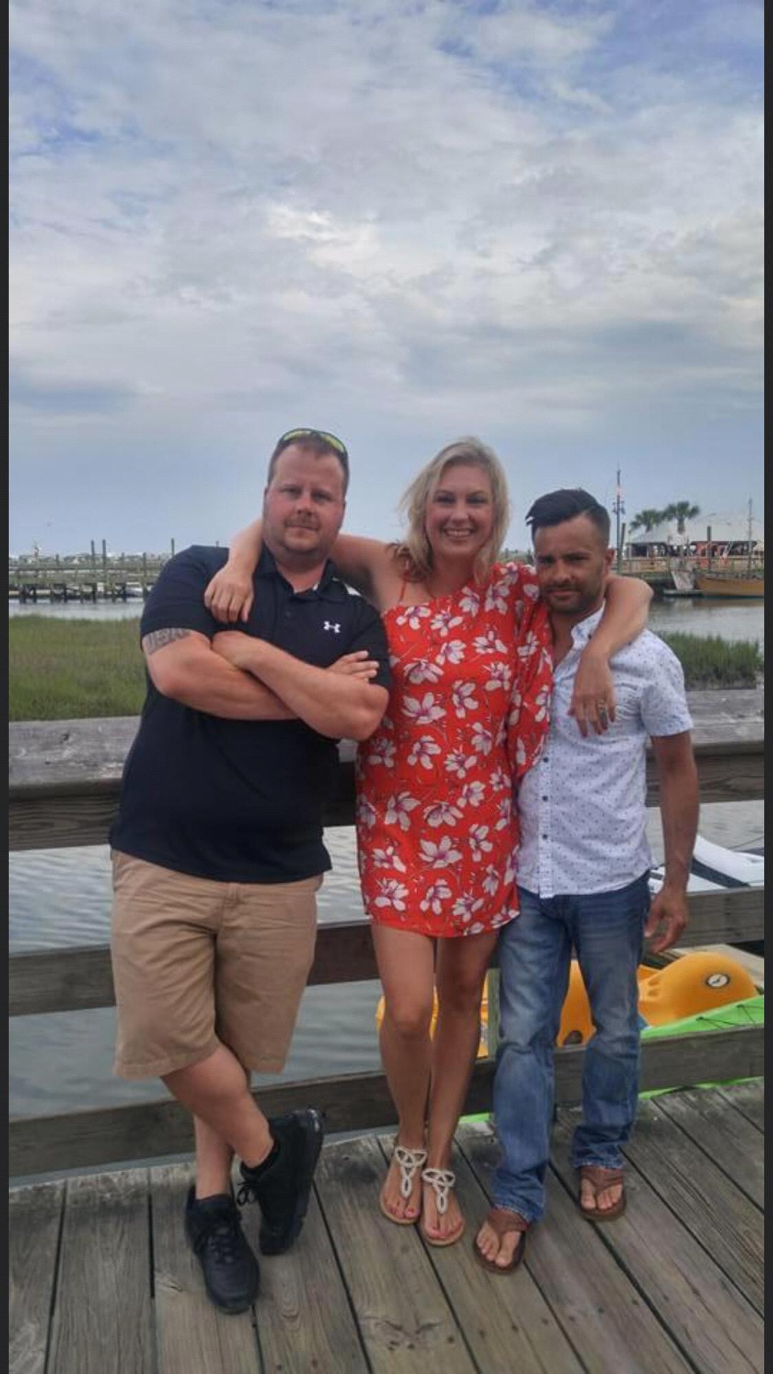 James and siblings, Kim and Dave