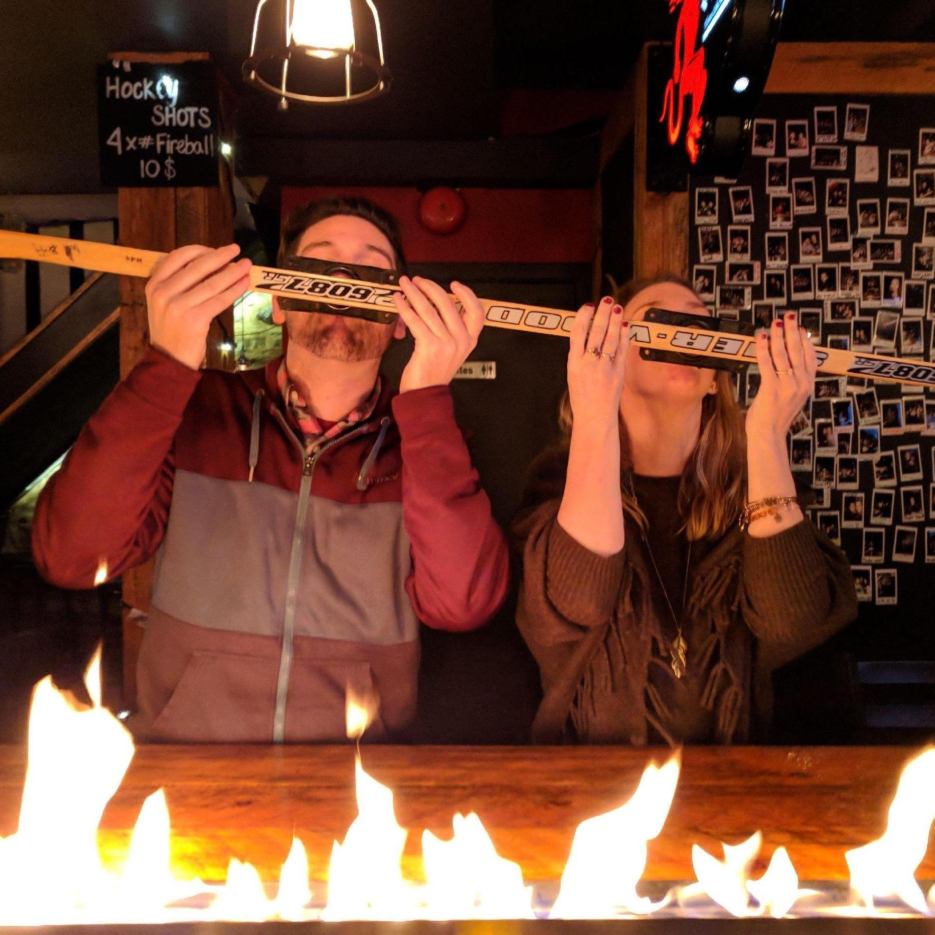 Celebrating our engagement with Hockey shots