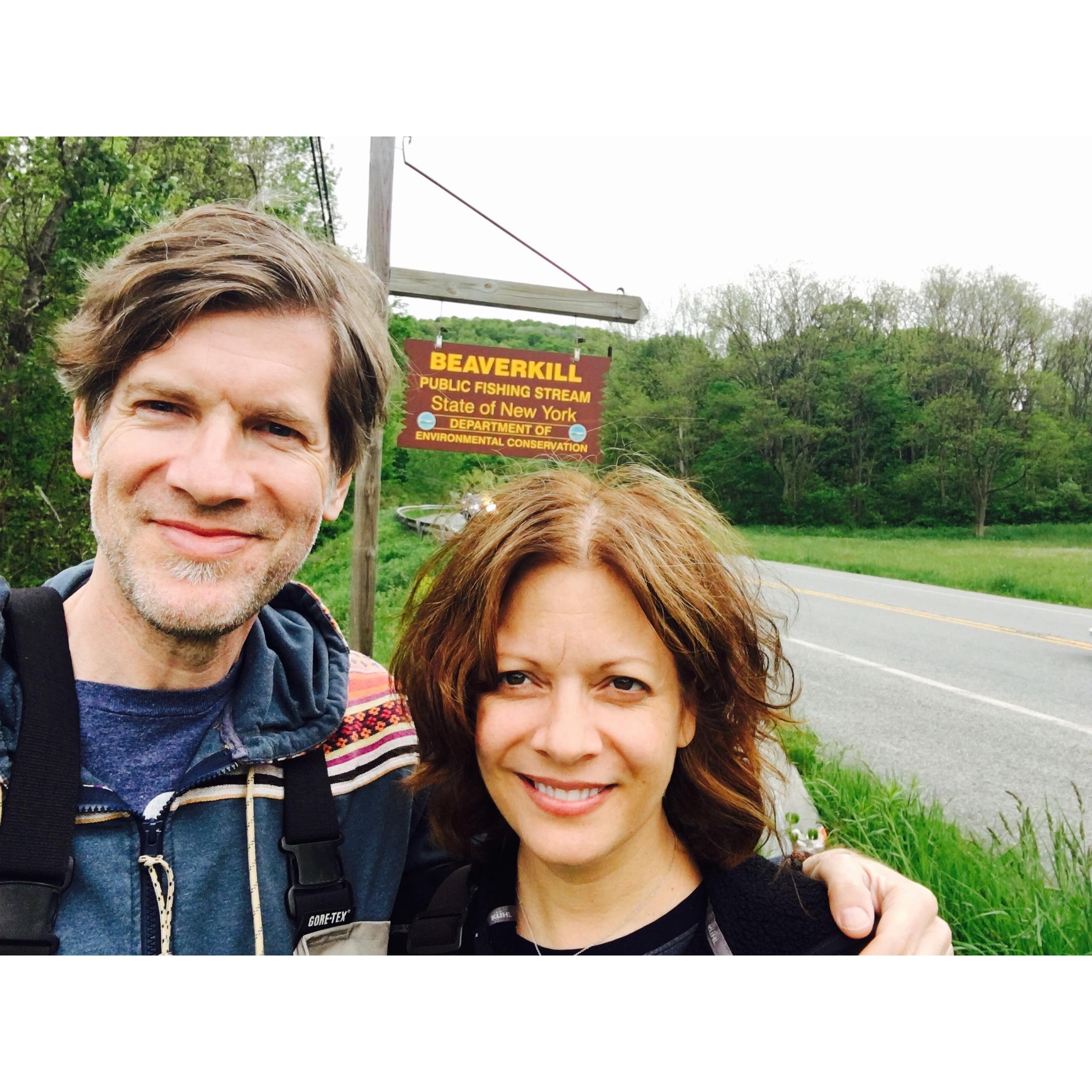 Our first fly fishing trip in Upstate New York! No fish, but lots of fun!