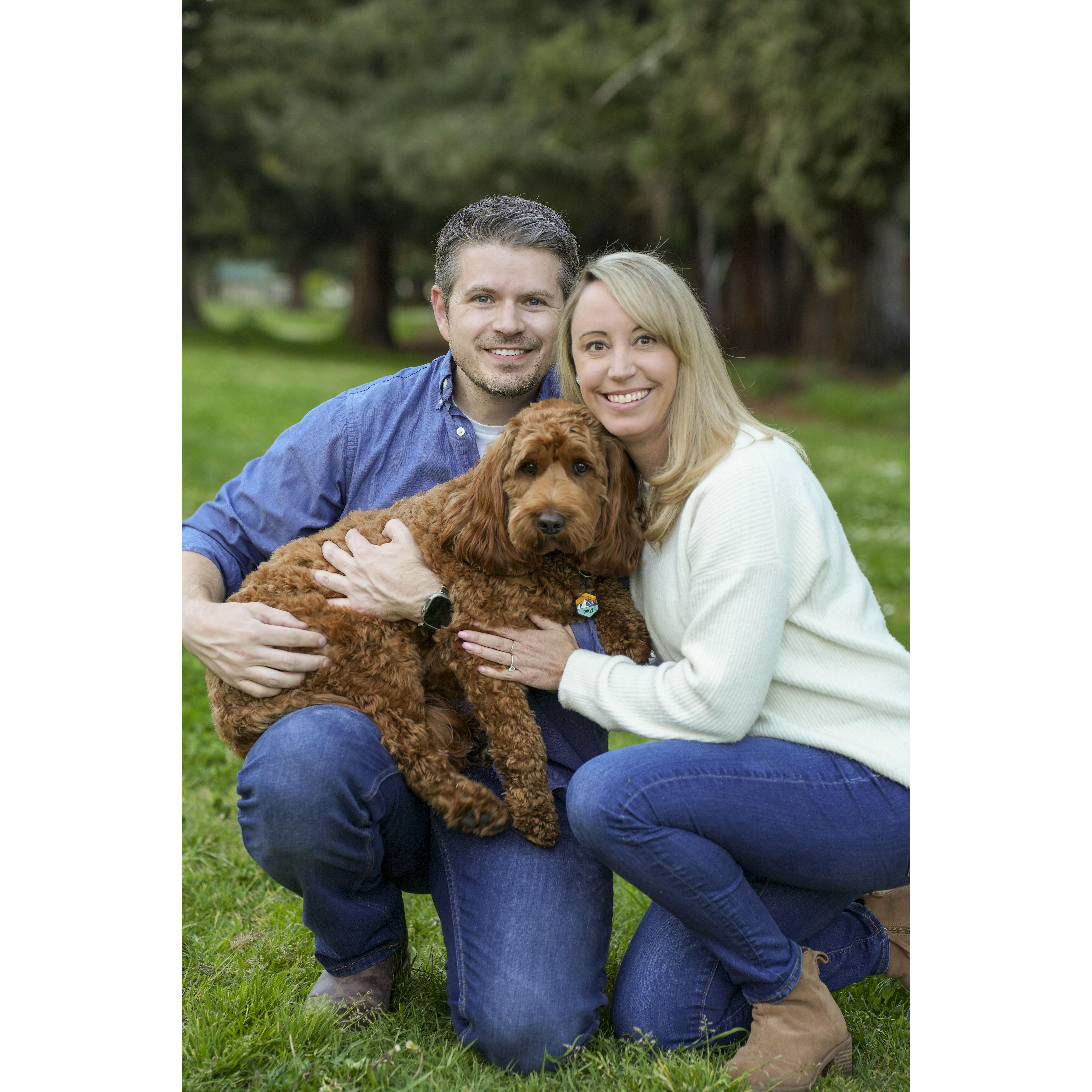 Our little family with Finley AKA "The Boop"