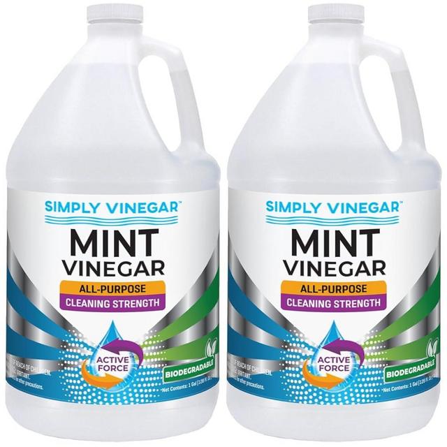 Simply Vinegar Mint Vinegar – with Refreshing Mint Scent for Cleaning, Home, Laundry, 128 oz - 2 Pack