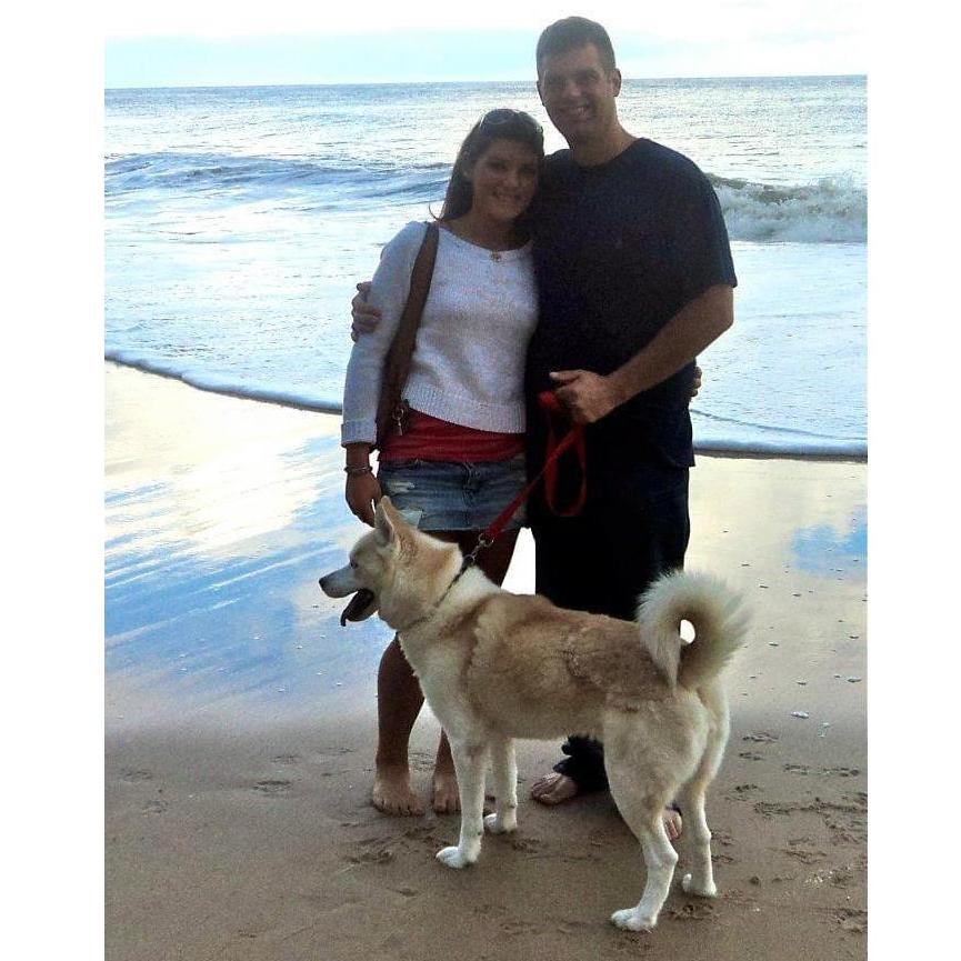 With Brandon's dog, Bruno. RIP, Bruno! Fall 2011