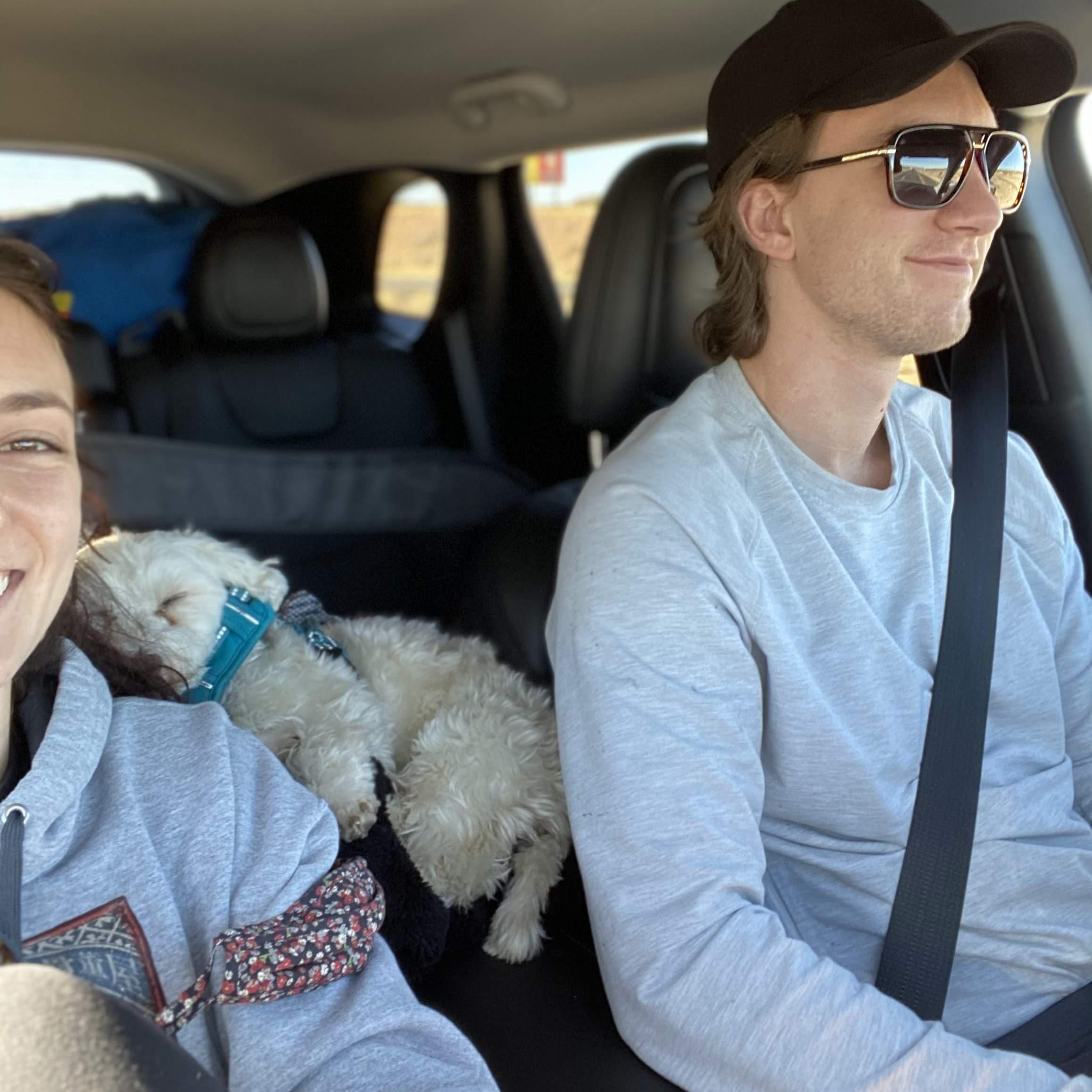 The move to Missouri~ road trips make Mr. Waffles sleepy.