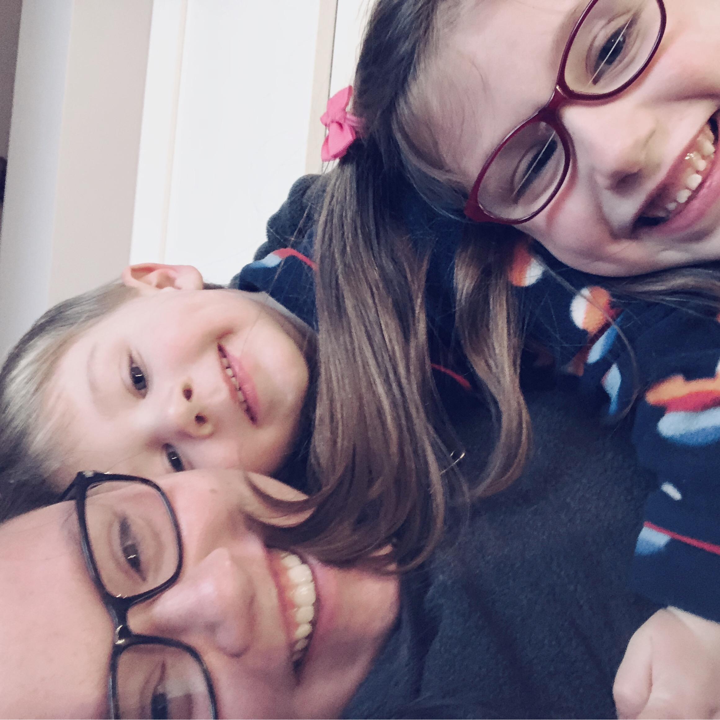 When you love the kids you nanny for this much, and when they adore you just as much, it's easy to fit all three of you in the frame, upside down or rightside up!
