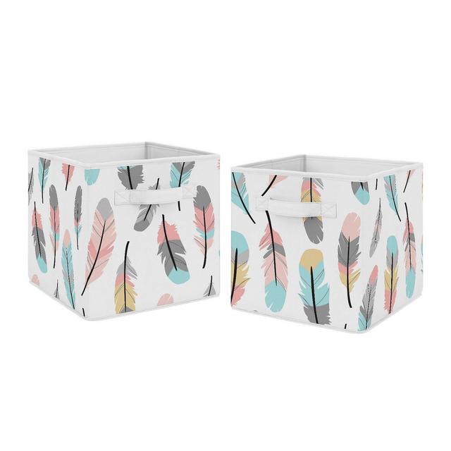Feather Fabric Storage Bins - Sweet Jojo Designs