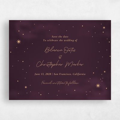 Purple Wedding Save the Date - Splendor Landscape