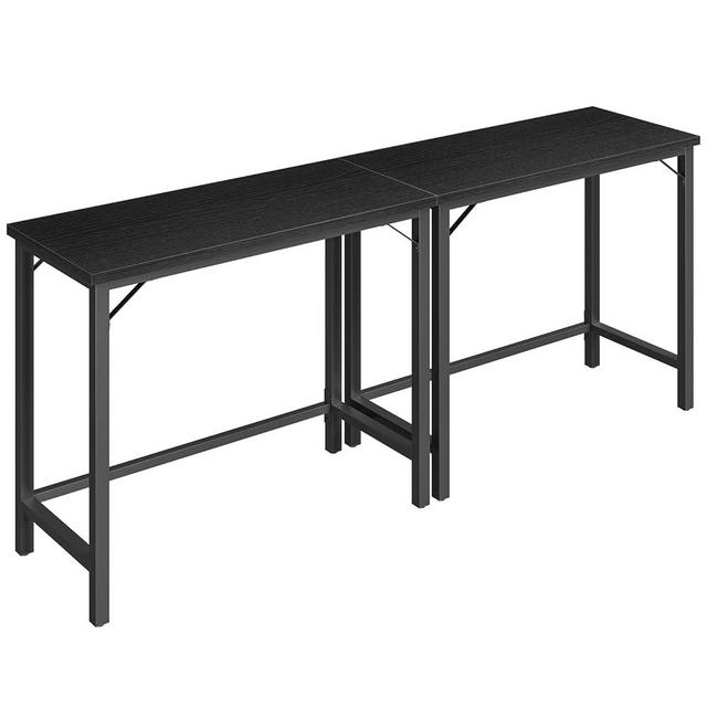 MAHANCRIS Narrow Bar Table, 63-Inch Pub Table for Dining Room, Counter Bar Tables with Sturdy Metal Frame, Connectable Bar Table, Multifunctional Console Table, Black BTBK1601
