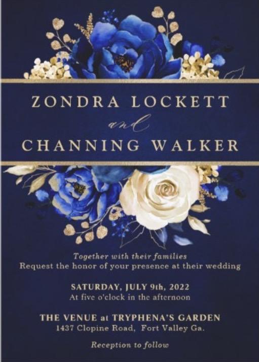 The Wedding Website of Zondra Lockett and Channing Walker
