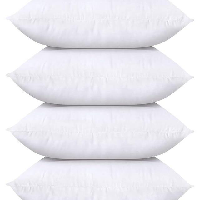 Utopia Bedding Throw Pillows (Set of 4, White), 24 x 24 Inches Pillows for Sofa, Bed and Couch Decorative Stuffer Pillows