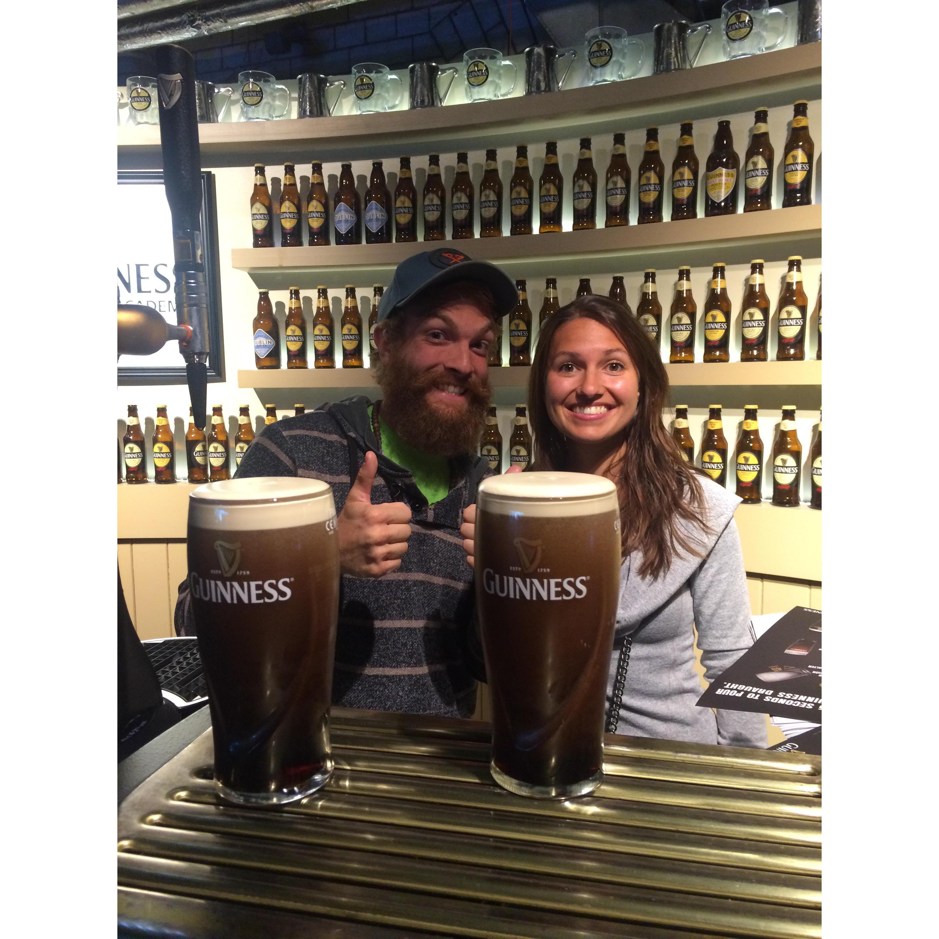 We learned how to pour the perfect Guinness draft! Dublin, Ireland