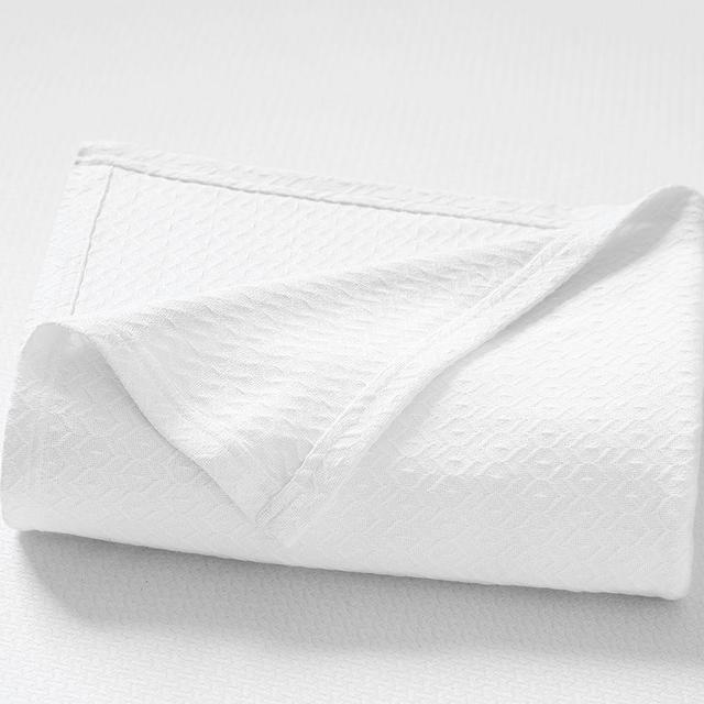 Diamond Organic Blanket, King/Cal. King, White
