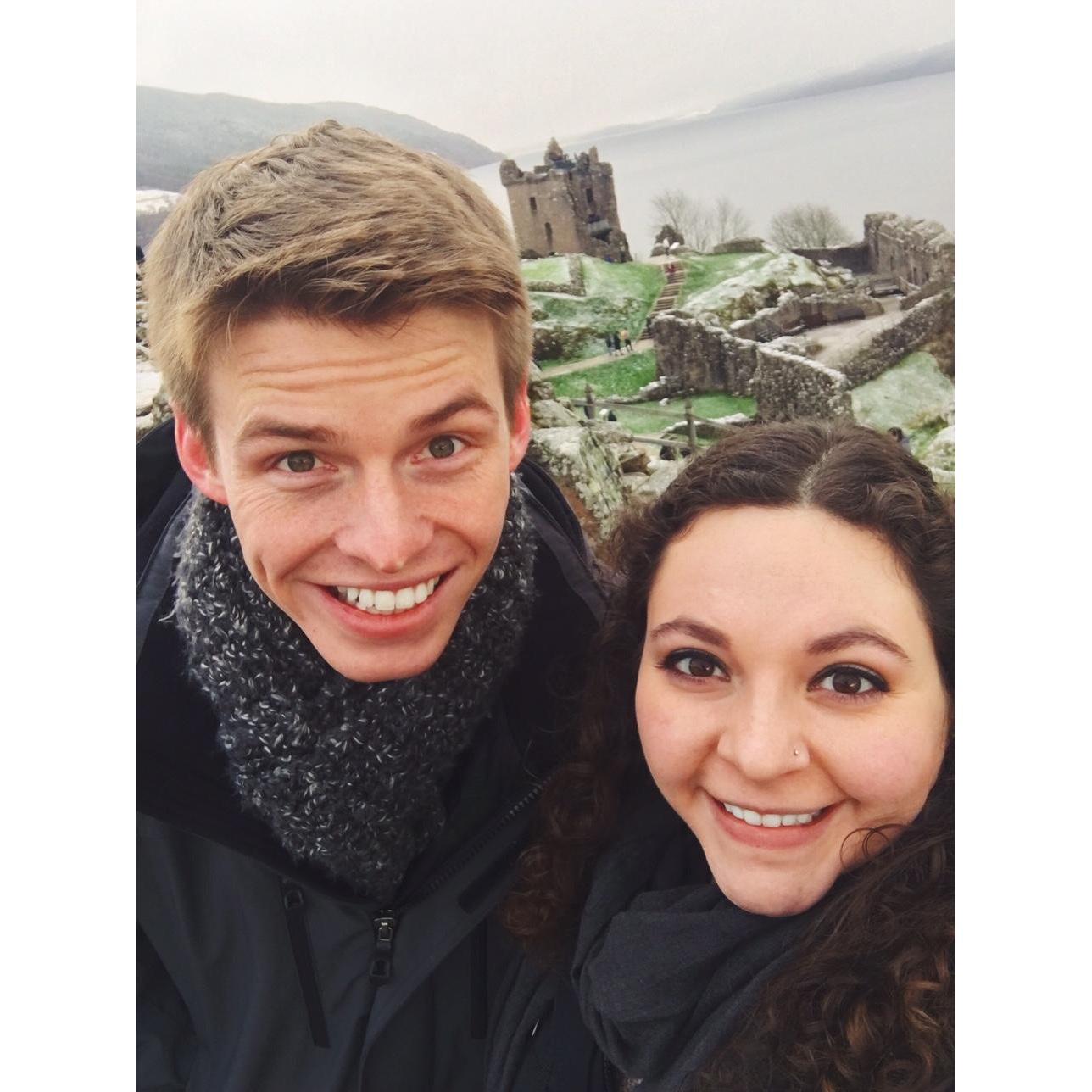 We were able to enjoy a snowy visit to Urquhart Castle on Loch Ness during Eric's trip.