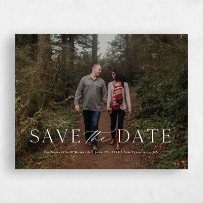 White Typography Wedding Save the Date - Manarola Photo