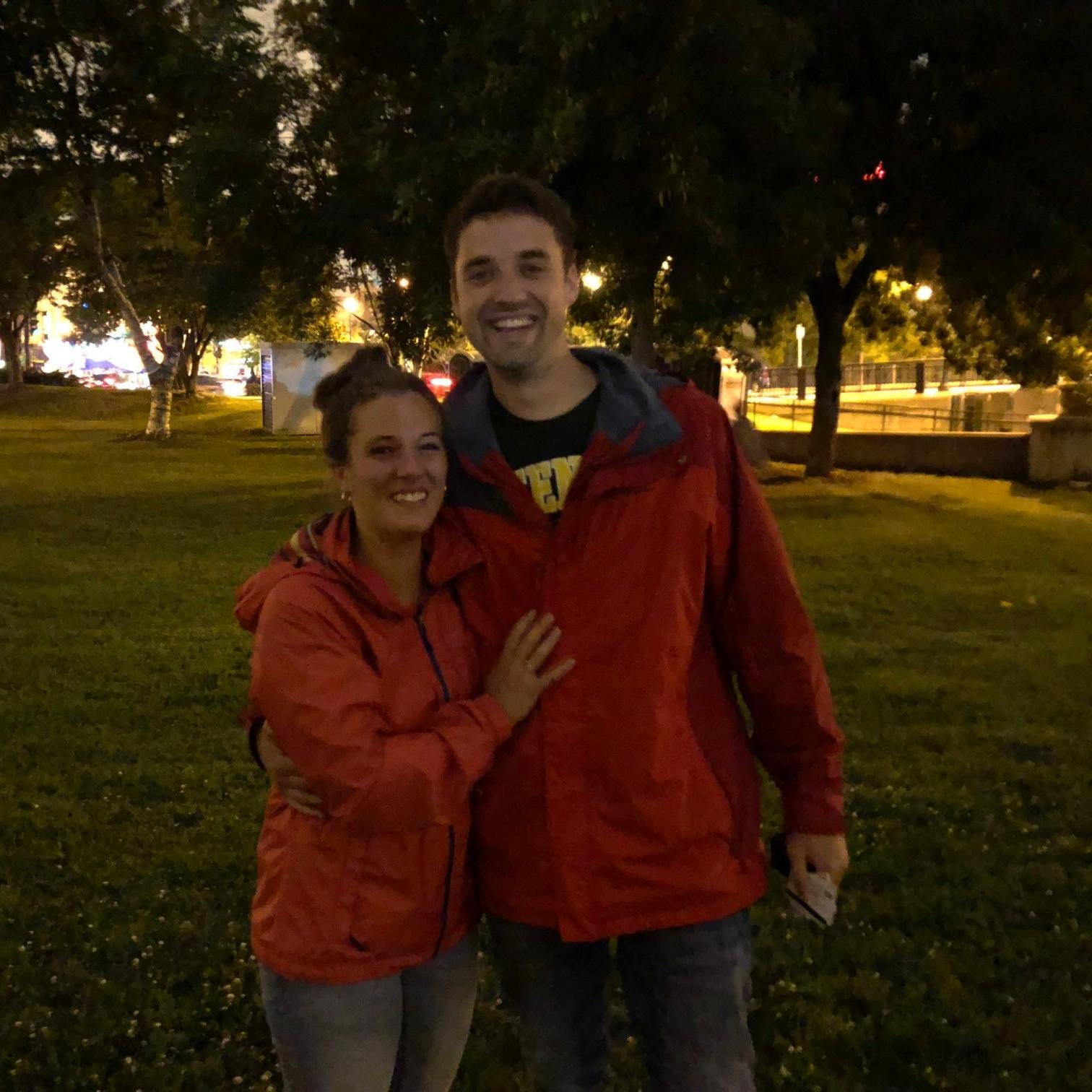 Moments after saying "yes!"