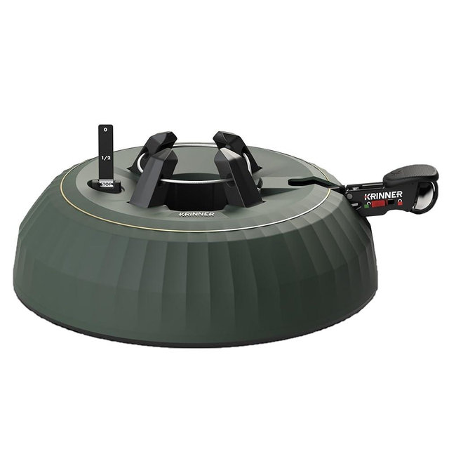 Krinner X-7 Deluxe Christmas Tree Stand, Green - Single Cable Operation, Holds up to 7 Foot Holiday Trees - Foot Press for Easy Setup, Water Tank with Water Level Indicator