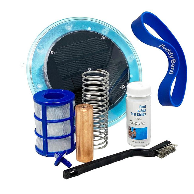 Original Solar Pool Ionizer | Pool Cleaner, use up to 85% Less Chlorine, for Pools up to 35,000 Gal, Lifetime Replacement Program
