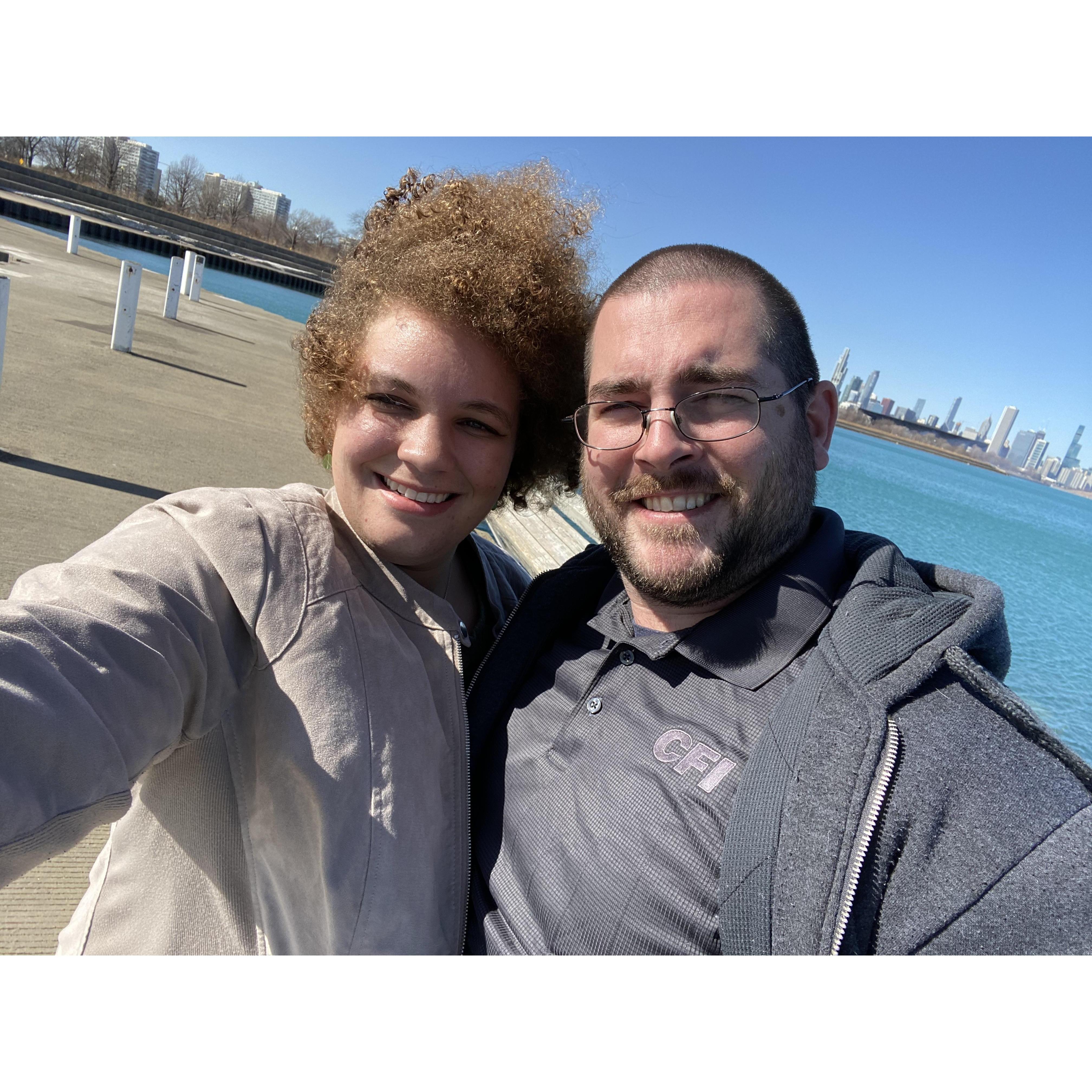 Touring Chicago, Illinois as fiancees.