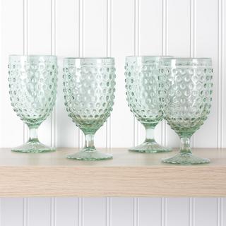 Chauncey Hobnail Handmade Goblet, Set of 4