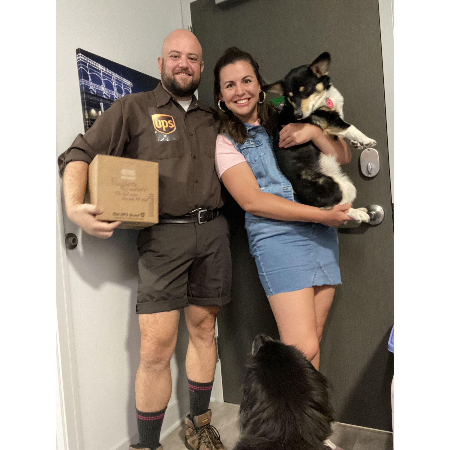 Our first Halloween together - Paulette & the UPS man from Legally Blonde