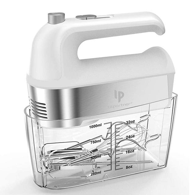 Hand Mixer Electric, 450W Kitchen Mixers with Scale Cup Storage