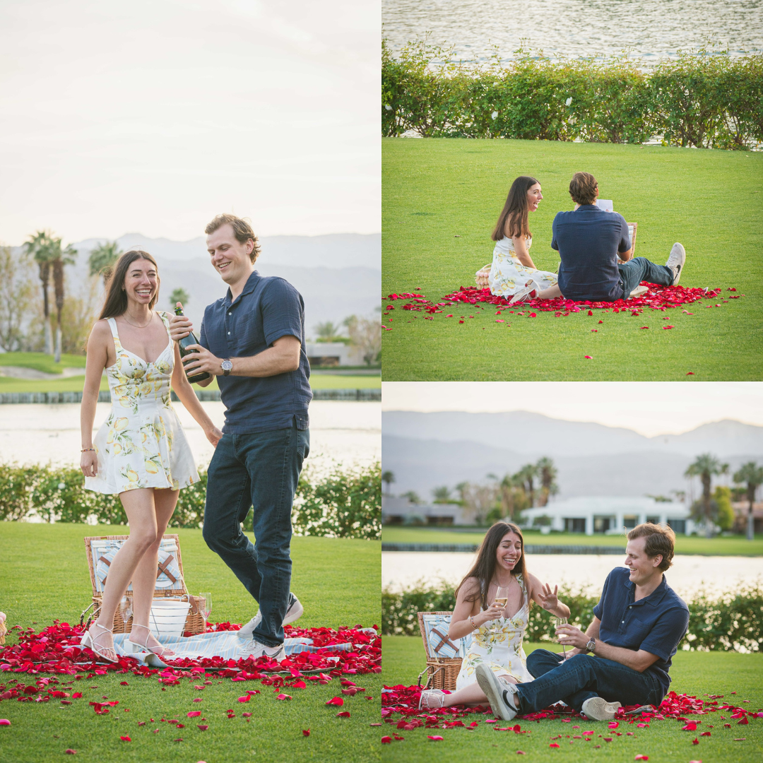 A year before the wedding - Rubin popped the question at the JW in Palm Desert where Amanda grew up going with her family :)