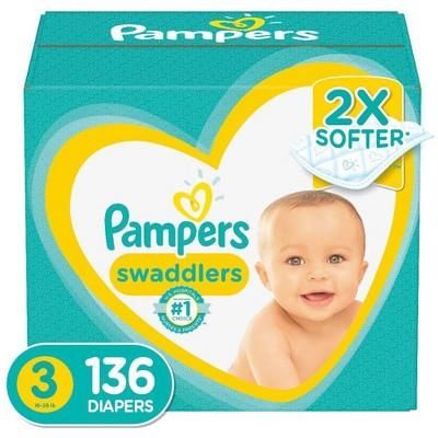 Pampers Swaddlers Disposable Diapers Enormous Pack - Size 3 (136ct )