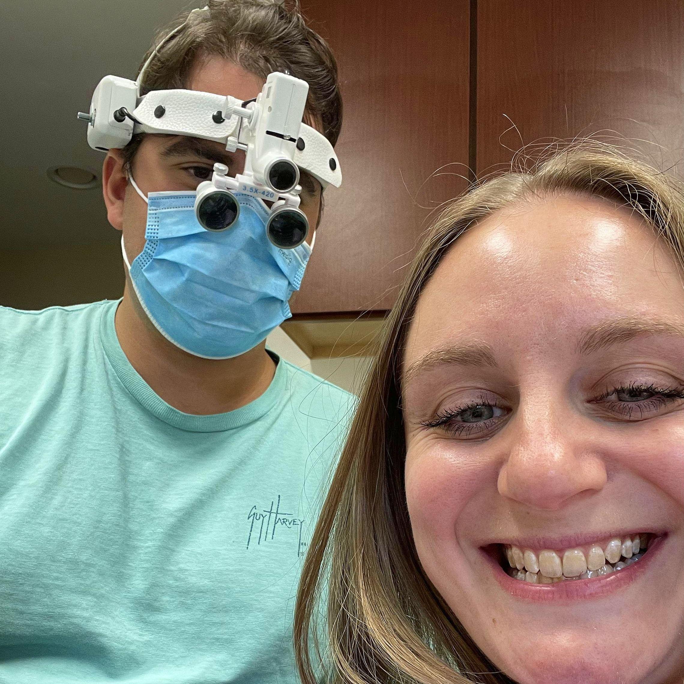 06.2023 - Nicole chips her tooth and gets to be Andrew's first patient!