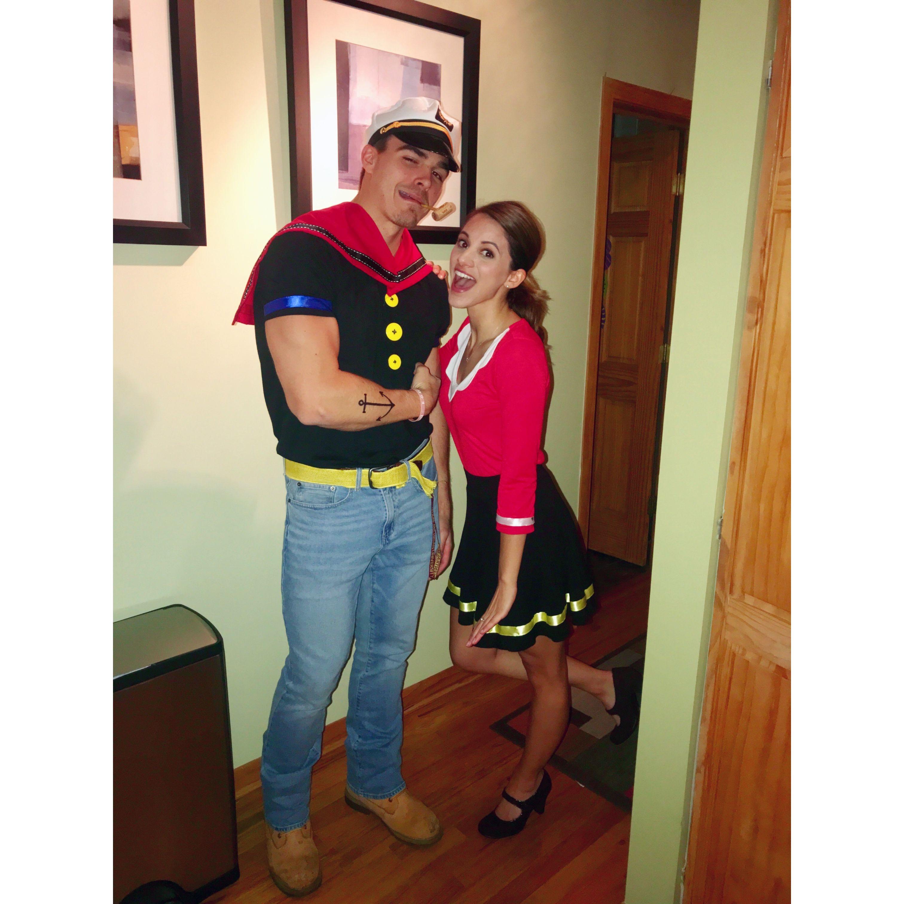 Always killing the Halloween game! Our first Halloween together in 2018 as Popeye and Olive Oil