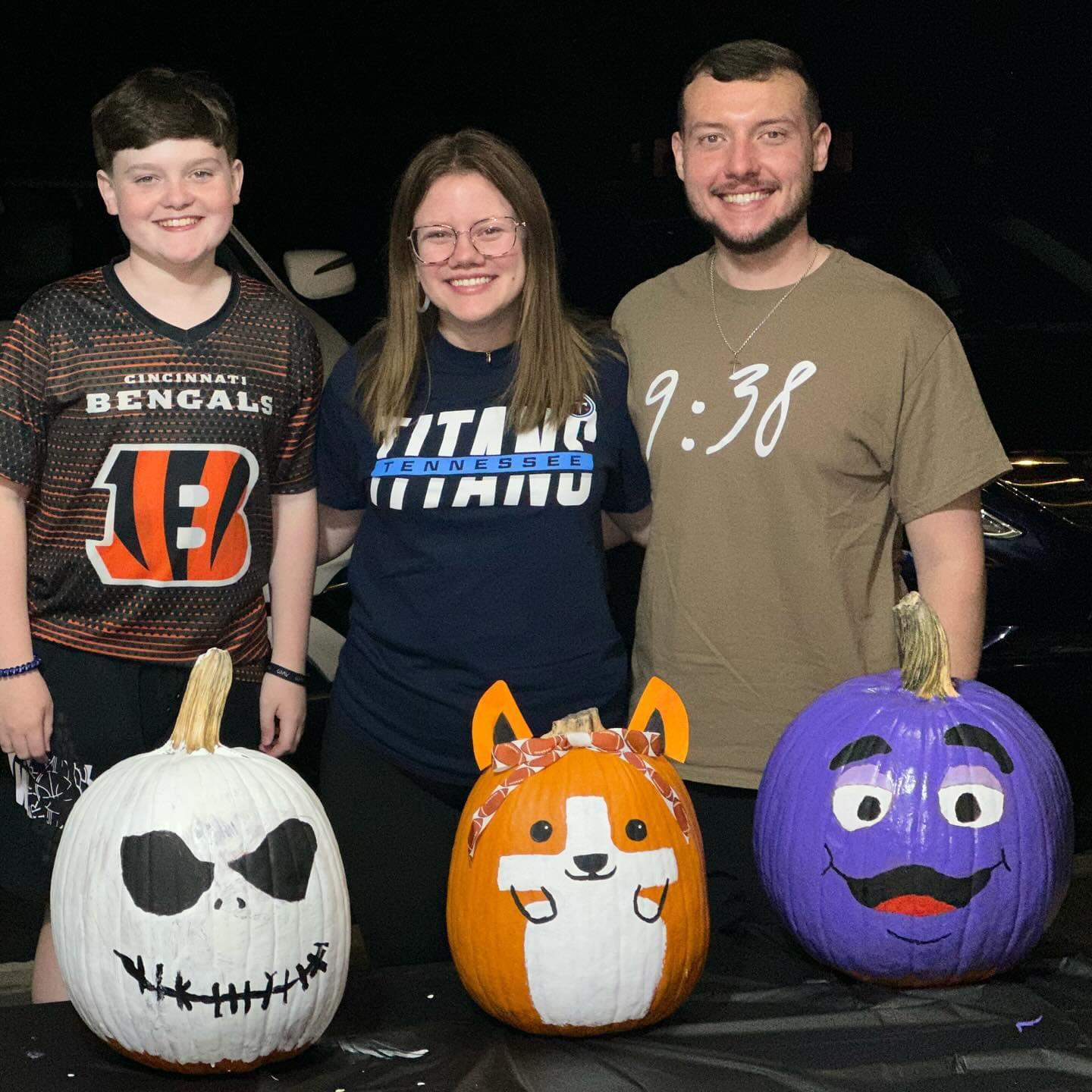Pumpkin Painting with Callen for Halloween!