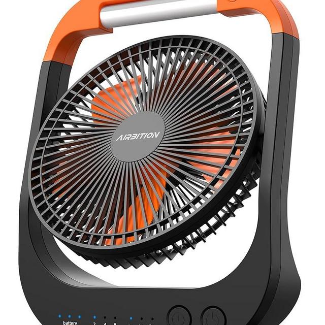 20000mAh Camping Fan with LED Lantern, 8 Inch Portable Tent Fan with 4 Speeds, Rechargeable Battery Fan for Fishing, Outdoor, Hurricane