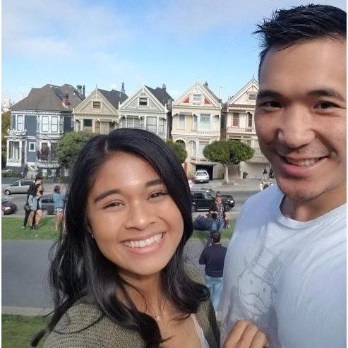 painted ladies and one very happy lady