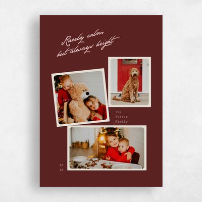 Maroon, Red Holiday Card - Longwood