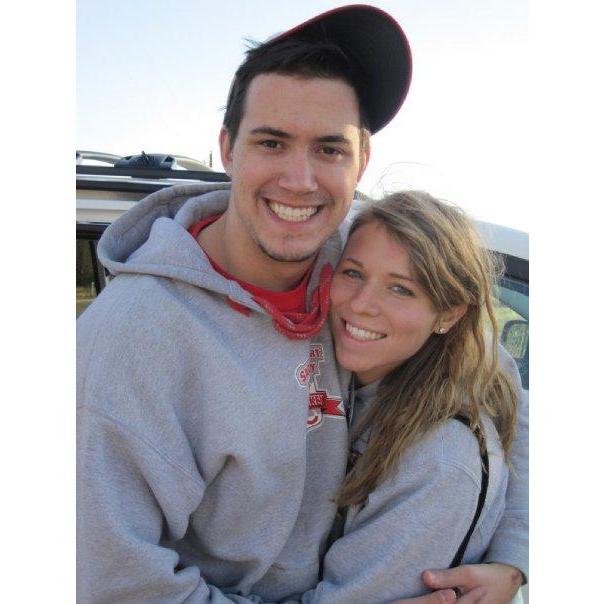 Our first photo together post workday on a mission trip in Biloxi, Mississippi. Steve asked to take this photo and after said, "let's use that for our Save the Date one day!"