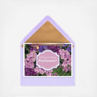 Will You Be My Bridesmaid Flower Charm Necklace