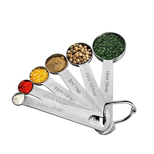 Measuring Spoons Stainless Steel for Dry or Liquid, Measuring Spoon set of 6