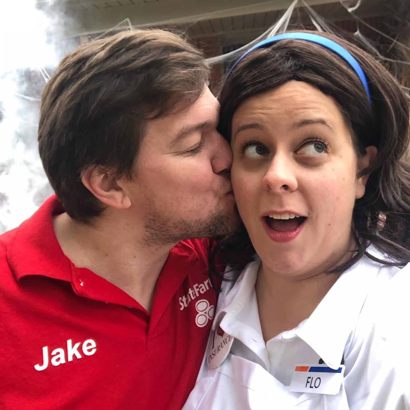 Our 3rd Halloween together. Jake from State Farm and Flo from Progressive! (2021)
