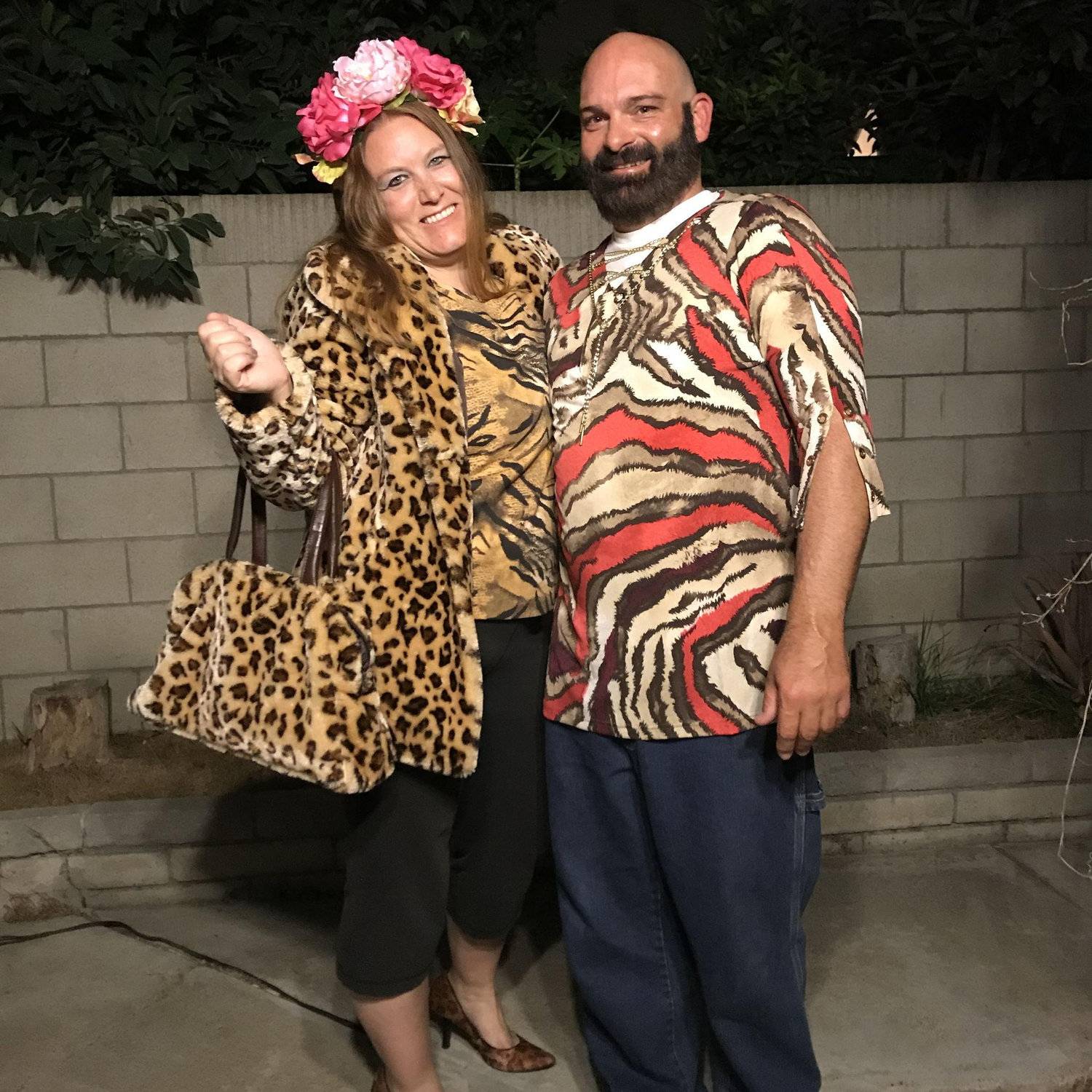 We both borrowed my mom's shirts :)