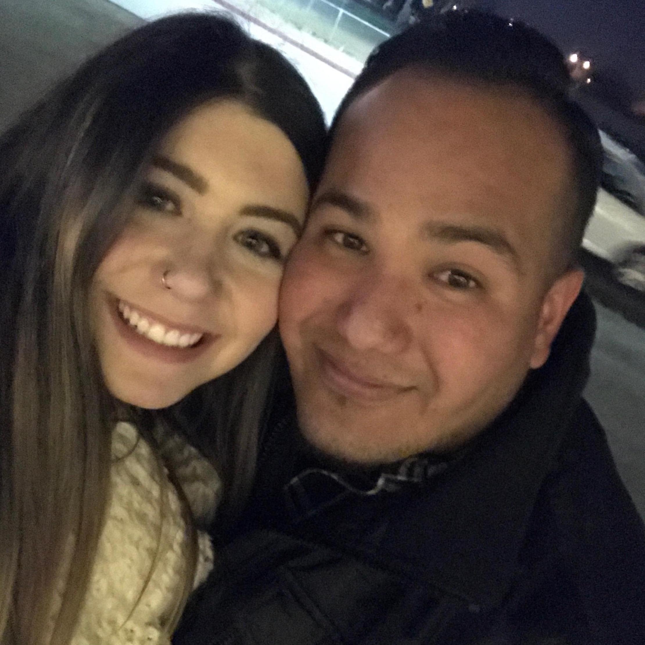 Our very first photo together- ice skating!