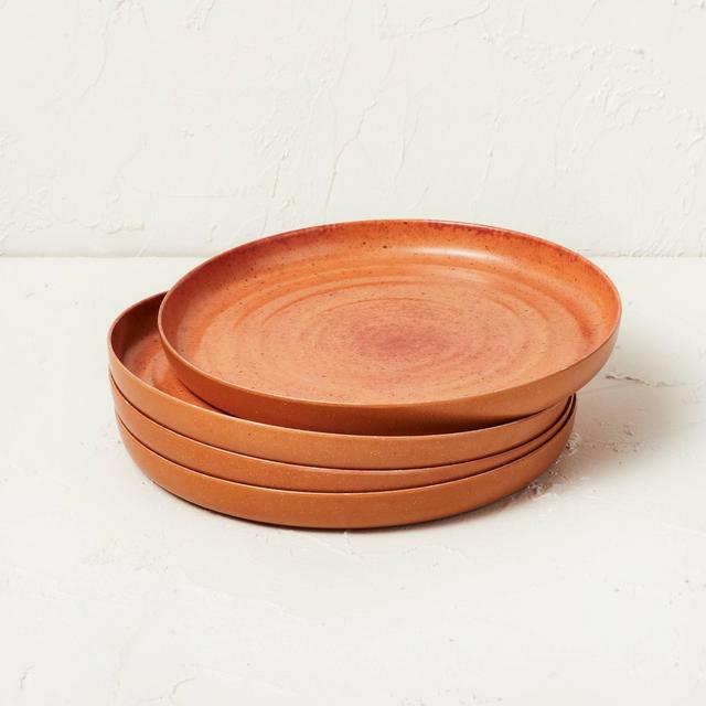 10.4" 4pk Melamine Dinner Plates Orange - Opalhouse™ designed with Jungalow™
