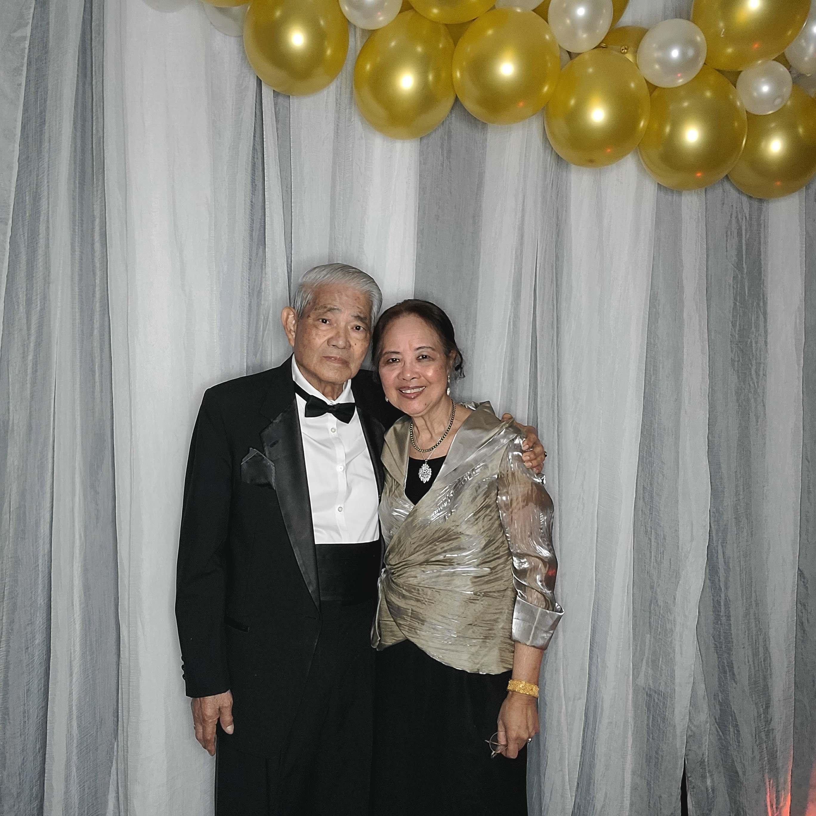 Arturo pictured with Lourdes on his 80th birthday party in San Diego in November 2021